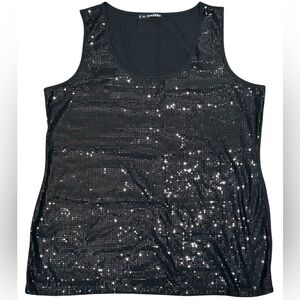 Maurices Black Sequin Sleeveless Top
